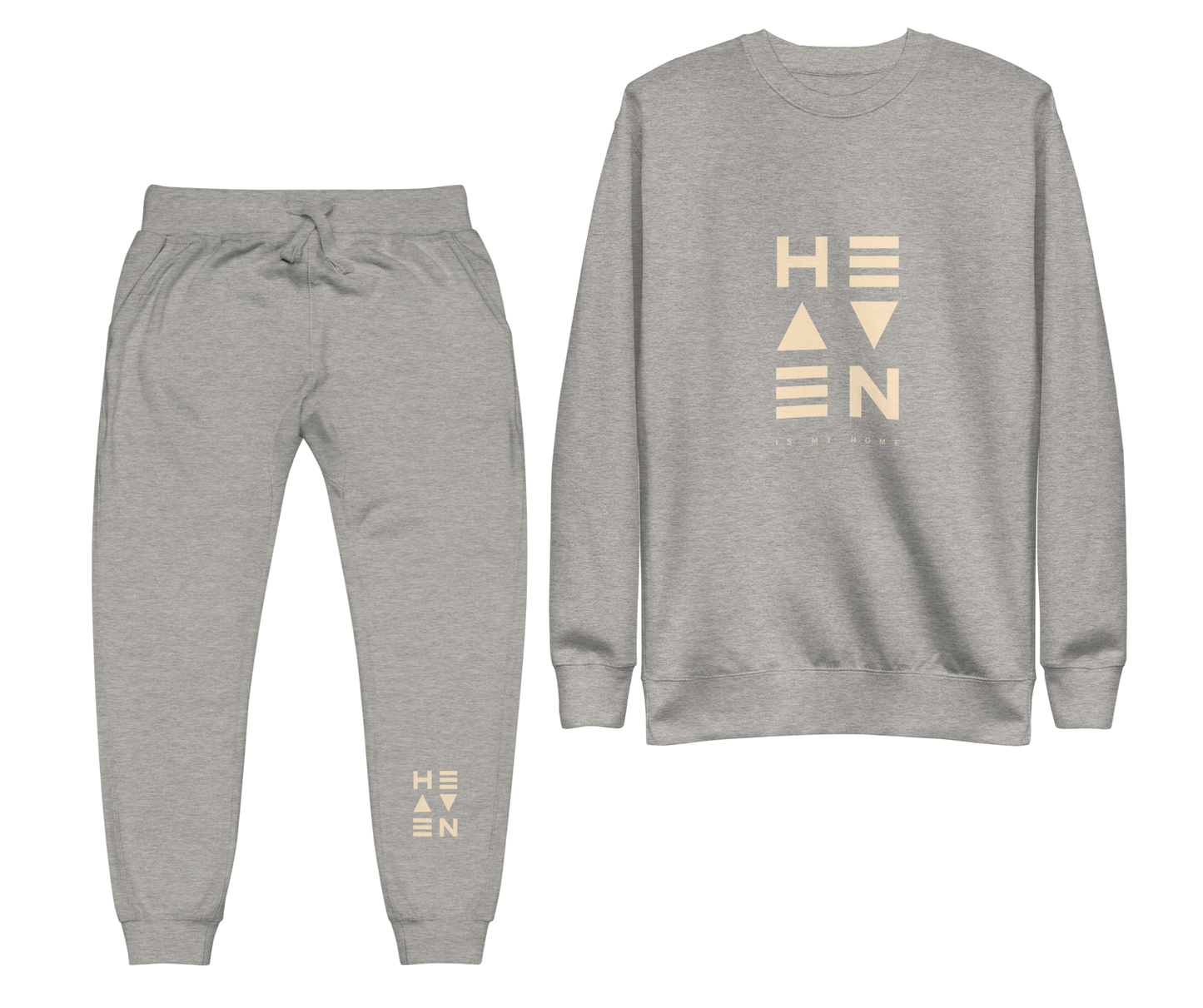 Heaven is My Home - Sweatshirt & Sweatpants (Grey)