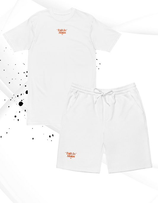 Faith in Motion Short Set - White