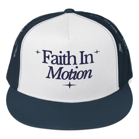 Faith in Motion Trucker Hat (Navy)