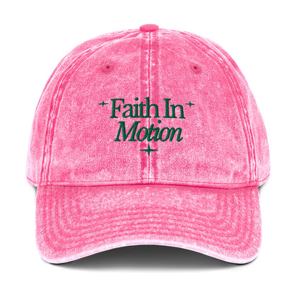 Faith on Motion Vintage Cotton Cap - Pink Edition